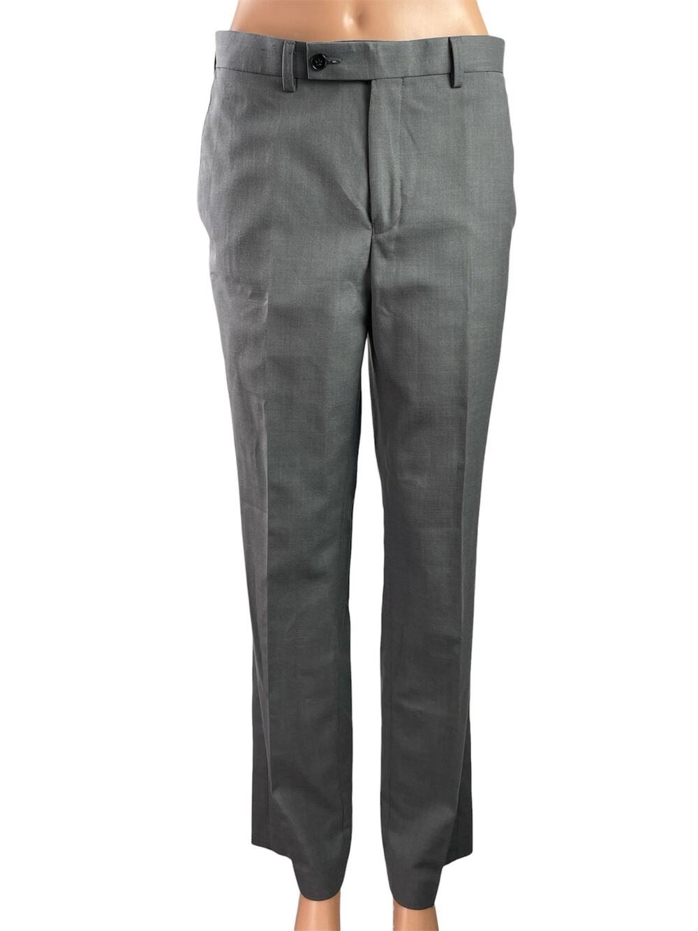 Calvin Klein Women's Gray High Rise Straight Career Trousers Dress Pants Size 29